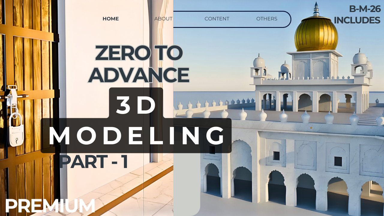 Advanced 3D Modelling Blender ( EMI Available)